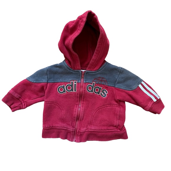 Adidas Baby Red and Gray Track Suit, Size 6 Months - Picture 2 of 10